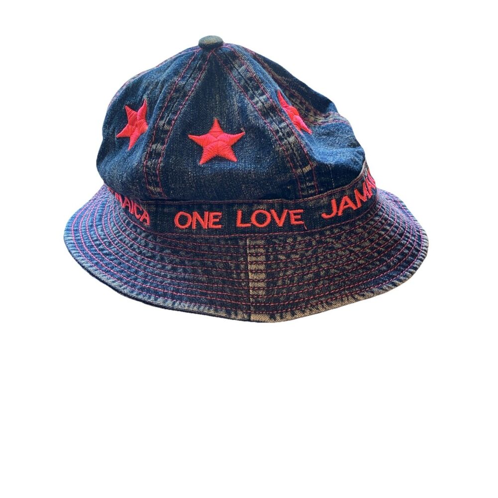 Surf Classic Bucket Hat Womens Denim Jamaica One Love One Size Fits All